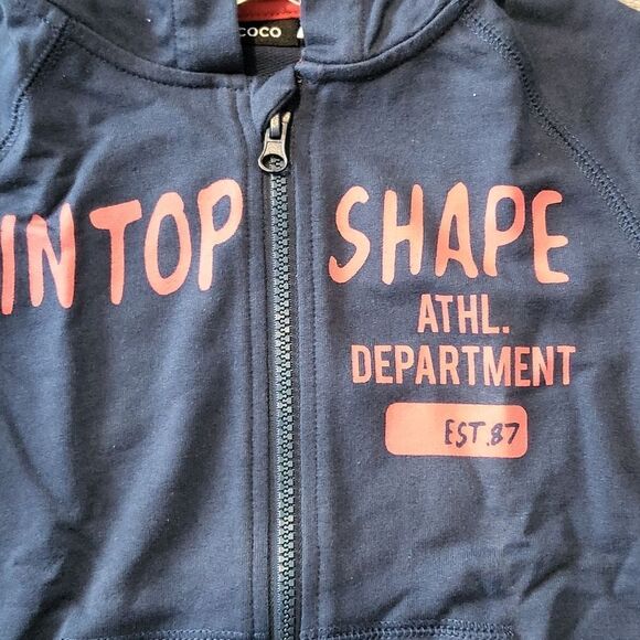 Rococo In Top Shape Zip-Front Hoodie-NAVY-6 - Picture 3 of 5